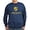 Navy, variant on CafePress - Delta Chi Vertical Yellow Logo Sweatshirt - Classic Crew Neck Sweatshirt