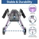 thumbnail image 2 of Andador Soundfuse de 3 ruedas para personas mayores, ligero y plegable, de aluminio, con altura ajustable, compatible con FSA y HSA, color morado, 2 of 5
