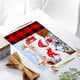 thumbnail image 5 of Mantel individual navideño a cuadros rojos, decoración de mesa de 35 x 45 cm, mantel de tela suave con estampado de Papá Noel | Decoración festiva para cocina, comedor y hogar, ideal para Navidad y, 5 of 6