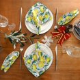 thumbnail image 5 of GZHJMY Beautiful Vintage Branch of Yellow Fruit Lemon Cloth Napkins, Set of 1 20 x 20 Inch Soft & Comfortable Polyester Dinner Napkin for Family, Restaurant, Weddings, Parties, 5 of 5