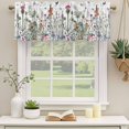 thumbnail image 2 of Spring Floral Curtain Valances for Windows, Kitchen Valance Window Treatments Panel 2 Pack, Watercolor Botanical Flowers Butterfly Rod Pocket Short Curtains for Bathroom Bedroom 54 x 18 Inch, 2 of 8