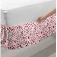 thumbnail image 2 of Love Bed Skirt, Valentine Hearts Gatherings Engagement Honeymoon Arrow Doodle Style Print, Elastic Bedskirt Dust Ruffle Wrap Around for Bedding Decor, 4 Sizes, Magenta Ruby White, by Ambesonne, 2 of 2