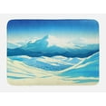 thumbnail image 1 of Landscape Bath Mat, Snowy Mountains Steep Slopes and Forest, Plush Bathroom Decor Mat with Non Slip Backing, 29.5" X 17.5", Sky Blue Pale Yellow, by Ambesonne, 1 of 2