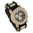 thumbnail image 3 of Iced Oversized Hip Hop Bullet Rubber Band Mens Watch, That Shows Your Lust for Life - GJM (ST10248 Black Black), 3 of 3