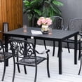 thumbnail image 5 of Rustic - Look Woodgrain Patio Table / For Family Dinners Outside / Resistant to Rain and Water, 5 of 5