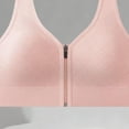 thumbnail image 3 of Women Zip Front Sports Bras, Wireless Push up Back Support Bras, Workout Thick Strap Casual Tops, 3 of 5