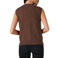 thumbnail image 3 of INSPIRE CHIC Women Knit Sweater Vest Button Down Sleeveless Tank Tops Casual Sweaters Cardigans with Pockets  XL Brown, 3 of 6