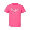 thumbnail image 2 of Wild Bobby, Hope Pink Ribbon Support Brave Fight, Breast Cancer Awareness, Men Graphic Tee, Neon Pink, X-Large, 2 of 5