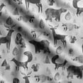 thumbnail image 1 of Soimoi Animals Printed, Poly Canvas Fabric, Decor Sewing Fabric by The Yard 56 Inch Wide,Decorative Fabric for Curtains Tote Bags, Gray, 1 of 5