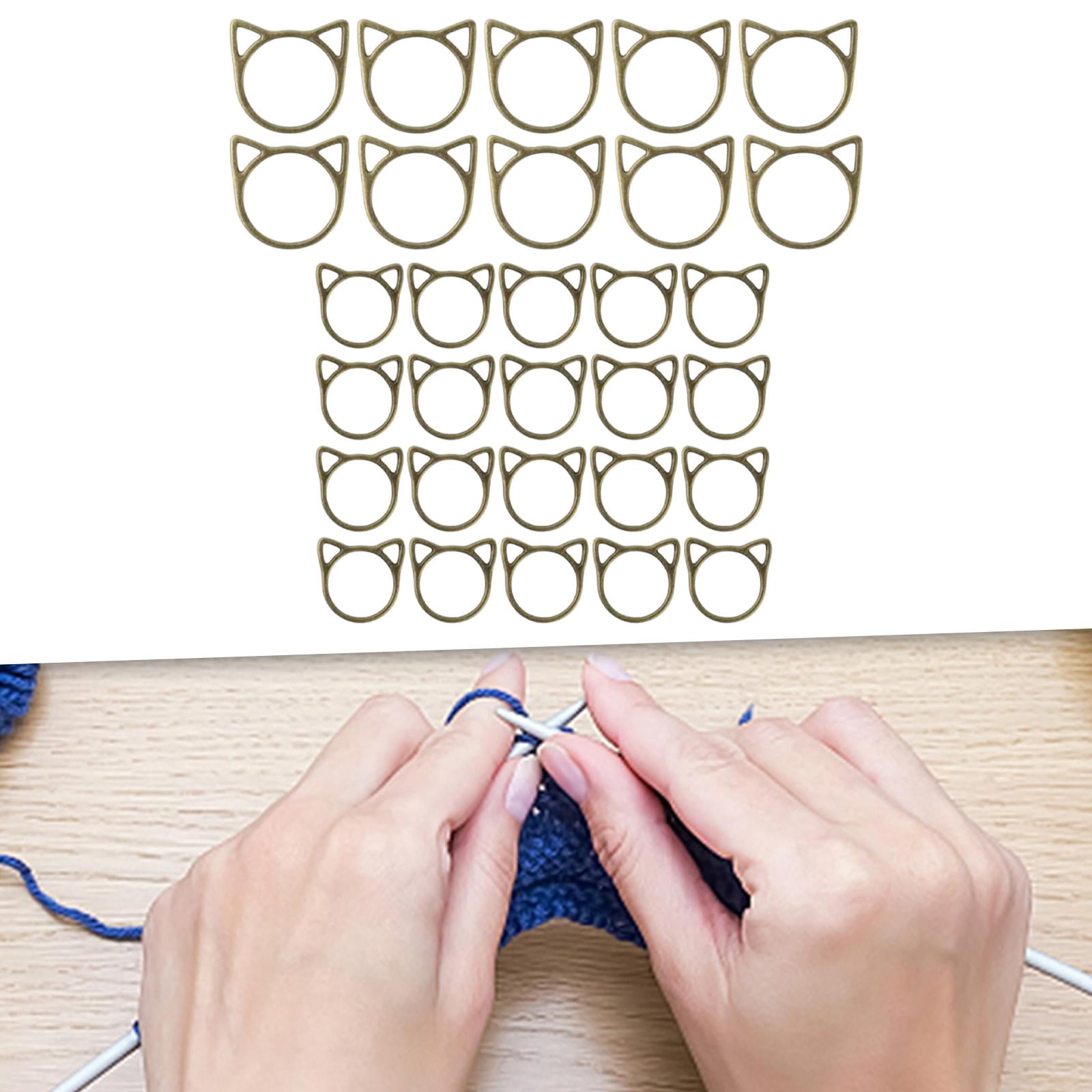HOMYL 6x Charming Collection of 30 Knitting Stitch Markers for Crafting Projects