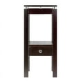 thumbnail image 4 of Pemberly Row Transitional Wood End Table with Chrome Accents in Espresso, 4 of 7