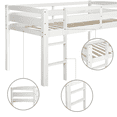 thumbnail image 6 of Tcbosik Low Loft Bed with Ladder, Twin Size Wood Bed Frame with Guardrail for Bedroom, No Box Spring Needed, White, 6 of 7