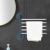 Toallero con ventosa de gran succión | Soporte para rollo de papel higiénico de plástico ABS | Organizador verde para baño y cocina | 32 x 28,5 x 2 cm | Instalación sin taladro | Juego de 1 pieza