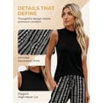 thumbnail image 6 of ZToonmas Women's 2 Piece Outfits Sleeveless Top and Loose Wide Leg Pants Set Casual High Waist Palazzo Pants Suit, 6 of 9