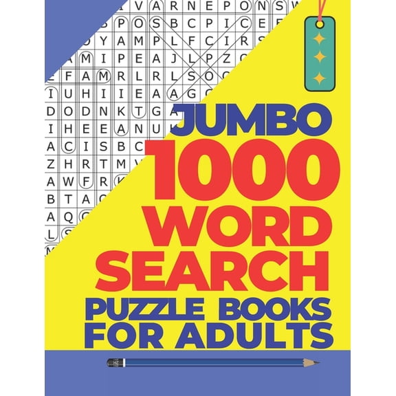 Jumbo 1000 Word Search Puzzle Books For Adults: The Biggest Brain Games Word Search Puzzles (Paperback)