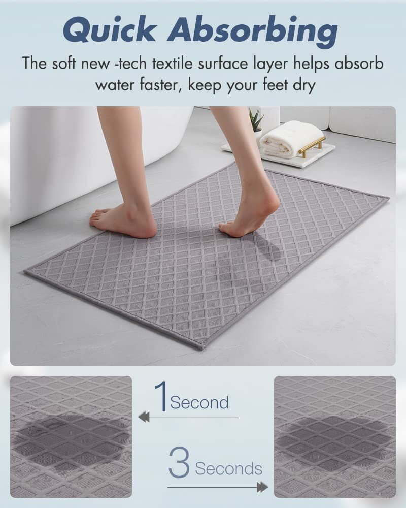 Bathroom Rug Rubber Non-Slip Bathroom Mat Quick Dry Super Absorbent Thin Bathroom  Rugs Fit Under Door Shower Rug Easy Care. Price: $20. Dm me if you are  interested. : r/ReviewClub