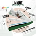 thumbnail image 5 of DOGO White Sneakers for Women - Handmade Women's Fashion Sneakers, Vegan Leather and Unique Design, Comfortable Shoes for Women, Ace Sneakers Soar The Sky Design, Size 6.5, 5 of 5