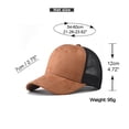 thumbnail image 3 of TOPTIE Suede Mesh Snapback Hat, Adjustable Baseball Cap, Red, 3 of 8