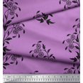 thumbnail image 1 of Soimoi Rayon Fabric Leaves & Floral Block Print Fabric by Yard 56 Inch Wide, 1 of 3