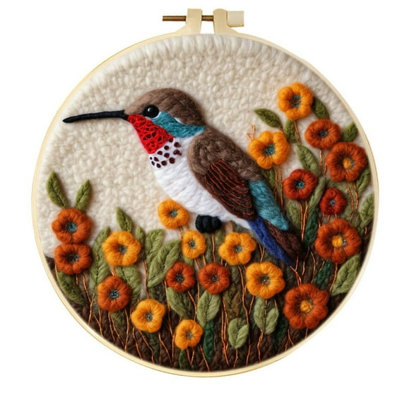 Magpie Needle Felting Set, Beginner Felt Painting Set, With Wool Felt Painting Set, Decorative Frame, Suitable for Home Decoration