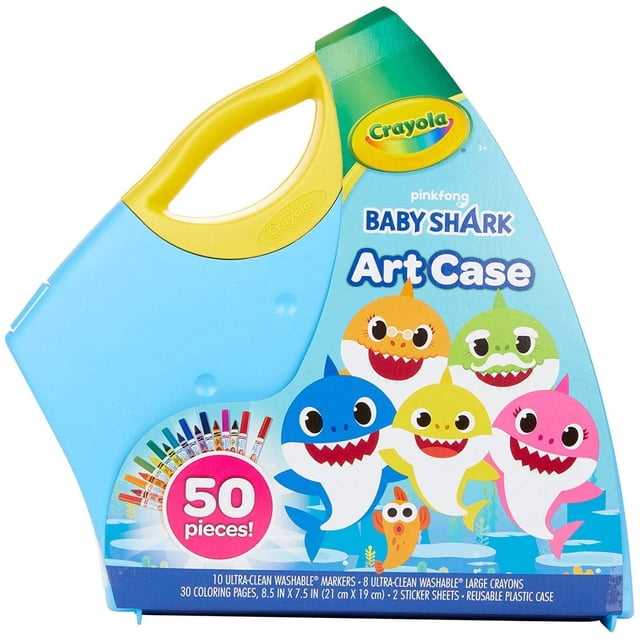 Set de Arte Baby Shark Crayola, 50 piezas, Regalo para Niños, 3, 4, 5, 6, 7 años