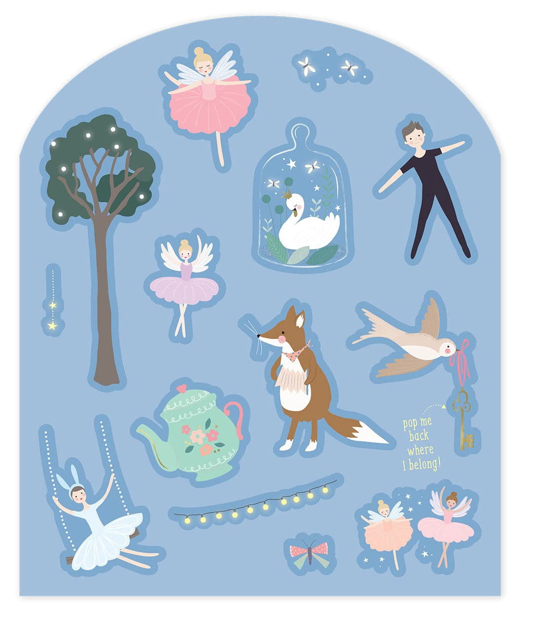 Floss & Rock Enchanted Stick and Play Kids Activity Book with 50 Reusable Stickers