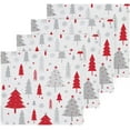 thumbnail image 2 of SKYSONIC Christmas Tree Washcloths Set of 2, Highly Absorbent Soft Cotton Fingertip Towels for Bathroom, Kitchen, Gym, Spa, Home Decor, 12 x 12 Inch, 2 of 7