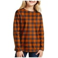 thumbnail image 1 of Gubotare Chandail de Compression pour Filles T-Shirt à Manches Longues pour Filles Hauts T-Shirts Graphiques Enfants Filles Hauts Décontractés à Col Rond Automne Hiver Taille 5T 6T (Rouge Melon D\'eau,5-6 Ans), 1 of 8