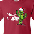 thumbnail image 4 of Inktastic Feliz Navidad Christmas Cactus in Santa Hat Youth T-Shirt, 4 of 5