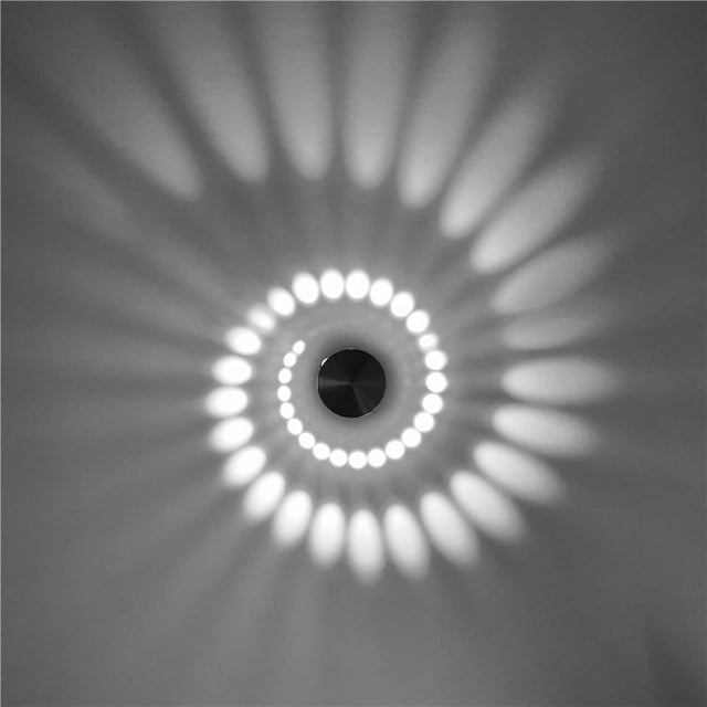 Una pieza (luz blanca, montaje en superficie 3w) Aplique de pared LED de 3 vatios, aplique de pared de aluminio, luz de baño, aplique de pared moderno
