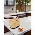 thumbnail image 3 of Yellow Beige Bee Toaster Cover 2 Slice, Small Kitchen Appliance Covers, Spring Floral Elegant Pastoral Flowers Toaster Oven Cover with Loop, Bread Machine Cover Polyester Dust Cover Protection, 3 of 4