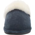 thumbnail image 2 of Women's Old Friend Scuff Slipper Navy Blue Leather 9 M, 2 of 7