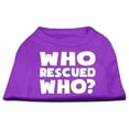 thumbnail image 1 of Who Rescued Who Screen Print Shirt Purple Med (12), 1 of 1