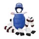 thumbnail image 3 of 7 Uds Karate Sparring Gear Taekwondo pecho almohadilla para pie Protector casco de boxeo Azul m, 3 of 8