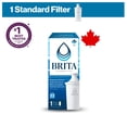 thumbnail image 1 of Brita Standard Replacement Filter, Reduces Contaminants while keeping healthy minerals, Certified by WQA to reduce Chlorine for improved taste, Made without BPA, Replace after 151 litres, 1 of 10
