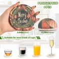 thumbnail image 4 of BZSMCE 6Pcs Drink Coasters With Holder 3.94Inch Design Christmas Pattern Creative Coil Coaster Coasters Colors Absorbent Coasters for Drinks Coasters Set Thicken Heat for Home Table, 4 of 7