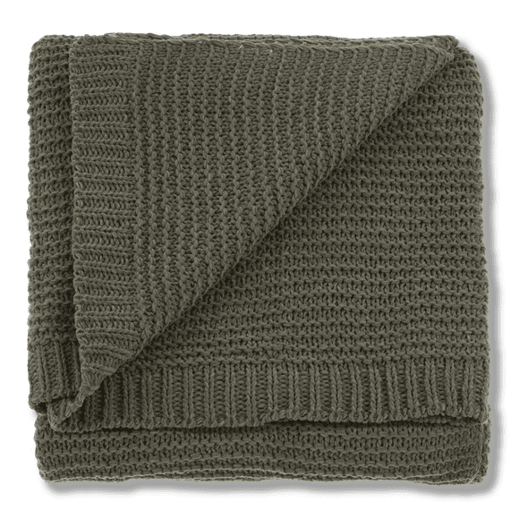 Bouclair Green Lonny Woven Throw 50x60 in (127x152 cm)