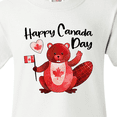 thumbnail image 4 of Inktastic Happy Canada Day Cute Red Beaver with Canadian Flag Youth T-Shirt, 4 of 5