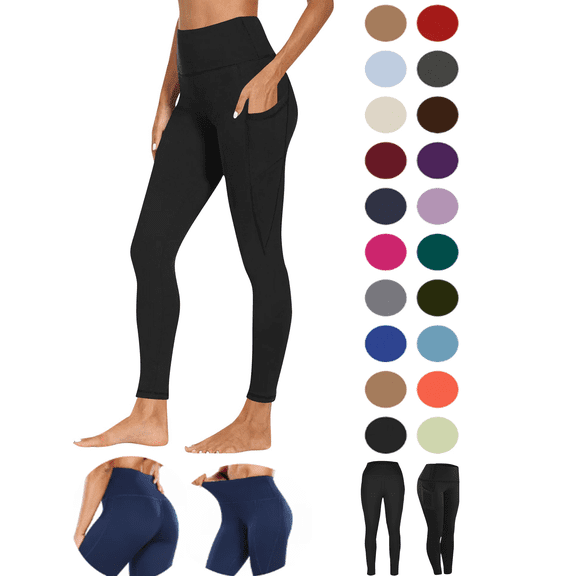 Leggings for Women High Waist Tummy Control Leggings Fitness Sports Running Yoga Athletic Pants with Pockets