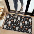 thumbnail image 2 of Black Halloween Ghosts Pumpkins and Bones Door Rugs,Washable Non Slip Door Mats Indoor,Decorative Door Mats,Entry Mat Indoor for Entrance,Bedroom,Kitchen,Bathroom,20"x32", 2 of 6