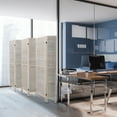 thumbnail image 3 of Hofitlead 6 Panel Room Divider,5.6FT Tall Wood Folding Partition Screens Freestanding Wall Divider, White, 3 of 8