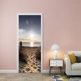 thumbnail image 4 of StyleR 77x200cm Etiqueta de Puerta 3D Bodega Foto Mural Trompe l'oeil Calcomanías de Pared PVC Papel Pintado Impermeable para Dormitorio Baño Cocina Decoración Pegatinas de Puerta brillar Electrónica, 4 of 5