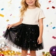 thumbnail image 2 of MIASHUI Jupe de Ballet pour Filles pour Danse Récital Fête Performance avec Design Étoile Sequins Noir, 2-3 Ans, 2 of 5