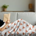thumbnail image 3 of Animal Soft Flannel Fleece Throw Blanket, Geometric Polygonal Design Fox Head Pattern, Cozy Plush for Indoor and Outdoor Use, 50" x 60", Burnt Sienna White, by Ambesonne, 3 of 5