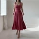 thumbnail image 2 of 2023 Nuevo Vestido Midi con Tirantes Gruesos para Mujer, Vestido de Cintura Ajust con Tirantes Gruesos de Verano para Mujer, 2 of 3
