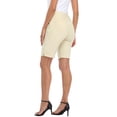thumbnail image 6 of HDE Pull On Bermuda Shorts For Women Mid Rise 10" Inseam Shorts with Pockets Khaki - M, 6 of 6