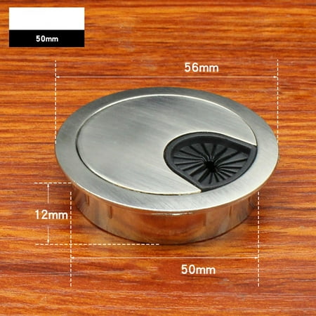 

BTOER 50mm/60mm/80mm Computer Metal Grommet Desk Table Cable Tidy Outlet Wire Cover