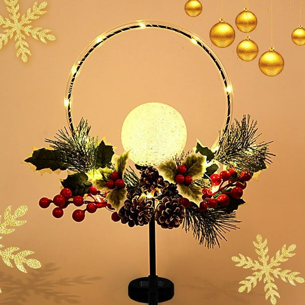 Solar Christmas Decorations Outdoor LED Solar Powered Candle Xmas Roadway Lights