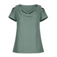 thumbnail image 5 of EINCcm Sexy Cold Shoulder Tops for Women 2024 Summer Hollow Out Eyelet Short Sleeve Tshirts Going Out Blouses Ladies Tunic Tops, 5 of 6