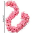 thumbnail image 3 of Guirnalda artificial de ratán de flor de cerezo | Pack de 4, 70,8 pulgadas cada uno - rosa, amarillo, blanco • Decoración colgante de plástico | Chimenea, marco de puerta, boda, decoración para, 3 of 8